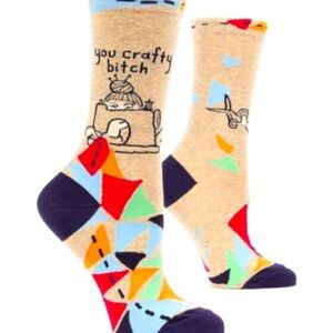 Blue Q You Crafty B**tch Socks NWT